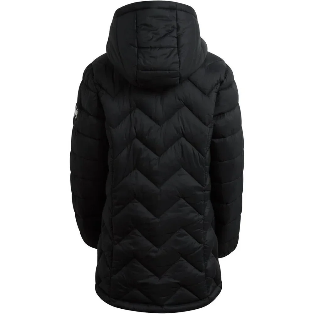 Girls Puffer Jacket - Full Sherpa Lined Glacier Shield Mid Length Quilted Puffer